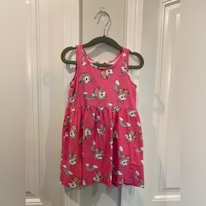 H&M Pink Unicorn Sundress Size 2-4 years